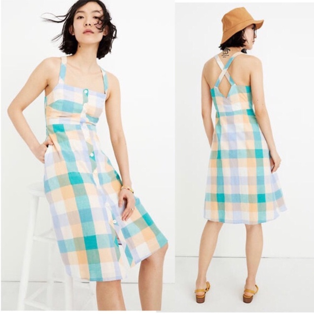 Madewell | Tank Button-Front Midi Dress
